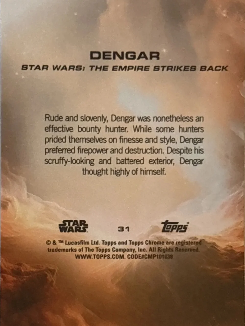 Topps Star Wars Chrome Dengar Trading Card - Picture 2 of 2
